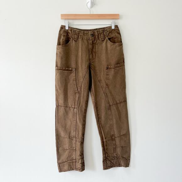 Free People We The Free NWT Supersonic Slim Crop Breen Brown Pants, Size 2 - Picture 4 of 13